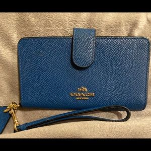 Authentic Coach Wristlet - Blue